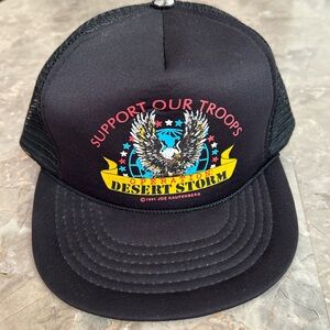 Vintage 1991 Operation Desert Storm Support Our Troops Trucker Hat